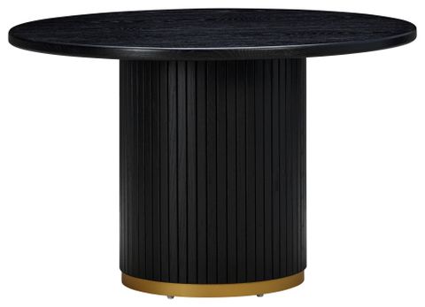 The Craftsmanship Behind the Chelsea Oak Wood Round Dining Table in Black Explained